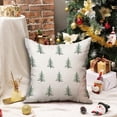 thumbnail image 2 of Christmas Pillow Covers 20x20 inch Set of 2 christmas tree Decorative White Throw Pillow Covers Winter Famliy Decoration for Home couch TH-30B20, 2 of 6