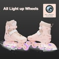 thumbnail image 4 of YYW Kids Inline Skates with Light Up Wheels,4-Size Adjustable Roller Skates for Girls(Pink,M), 4 of 11