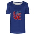 thumbnail image 2 of Tops Cortos para Mujeres Día de la Independencia Patriótica Impreso Cuello Redondo, Camiseta de Manga Corta Casual para la Primavera, Verano Y Fiesta, 2 of 4