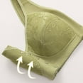 thumbnail image 6 of UngA Comfortable Bras for Older Women 2025 New Front Snap Bras for Senior Women No Underwire Front Closure Comfort Wireless Closing Bra Green,3XL, 6 of 7