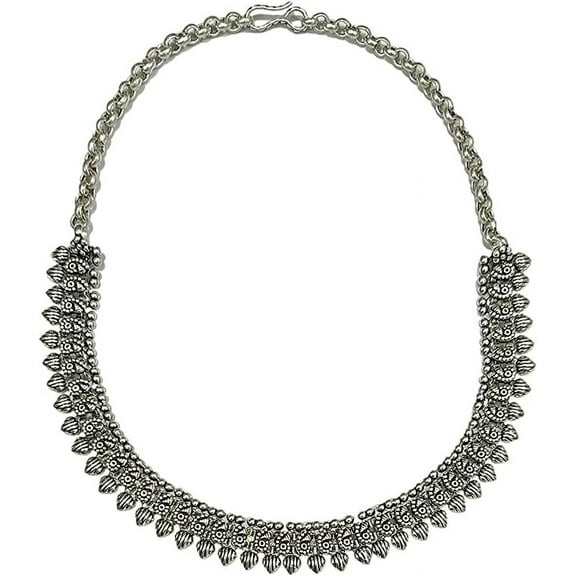 Necklace oxidised silver choker for women fashion traditional Indian jewelry tribal inspired antique silver Choker Metal jewellery