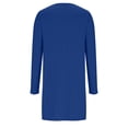 thumbnail image 5 of Robe Grande Taille pour Femmes 2025 Automne Été Tendance Décontractée Ample à Manches Longues à Col Rond Longueur Genou avec Poches, 5 of 5