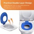 thumbnail image 4 of Cat Toilet Trainer Kit, Cat Potty Training Seat with 5-Level Detachable Rings, Double-Layer Cat Toilet Training System, Fits Most Toilet Sizes, Blue, 4 of 7
