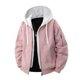 thumbnail image 3 of Ceisia Lightweight Windproof Men's Loose Fit Fake Two-Piece Spliced Hooded Bomber Jacket Gift, 3 of 3