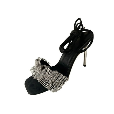 

Heels for Women Open Toe Sexy Dressy Sandals Criss Crossing Strapp Sandal Stilettos High Heels Sandals for Ladies