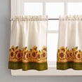 thumbnail image 2 of Sunflower Garden Window Kitchen Curtain Tier and Valance, Yellow, 36-Inch Tier Set, 2 of 6