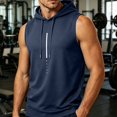 thumbnail image 3 of Stamzod Sleeveless Hoodies for Men Summer Casual Muscle Fit Hooded Sweat Shirt Oversized Workout Hoodie Gym Clothes for Men Navy XL, 3 of 7