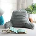 thumbnail image 5 of Nestl Backrest Reading Pillow, Back Support Pillow with Arms, Shredded Memory Foam Bed Rest Pillow, Silver Gray, 5 of 7