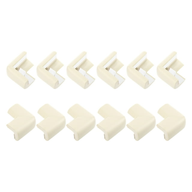 Protectores de esquina Uxcell, 16 Pcs protectores de esquina y parachoques de seguridad para muebles, cojines de espuma de goma suave (Beige)