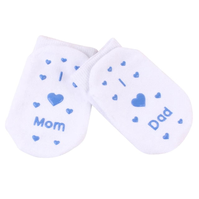 Calcetines cálidos de invierno para niños Calcetines antideslizantes de suave con de dibujos animados para bebés Azul