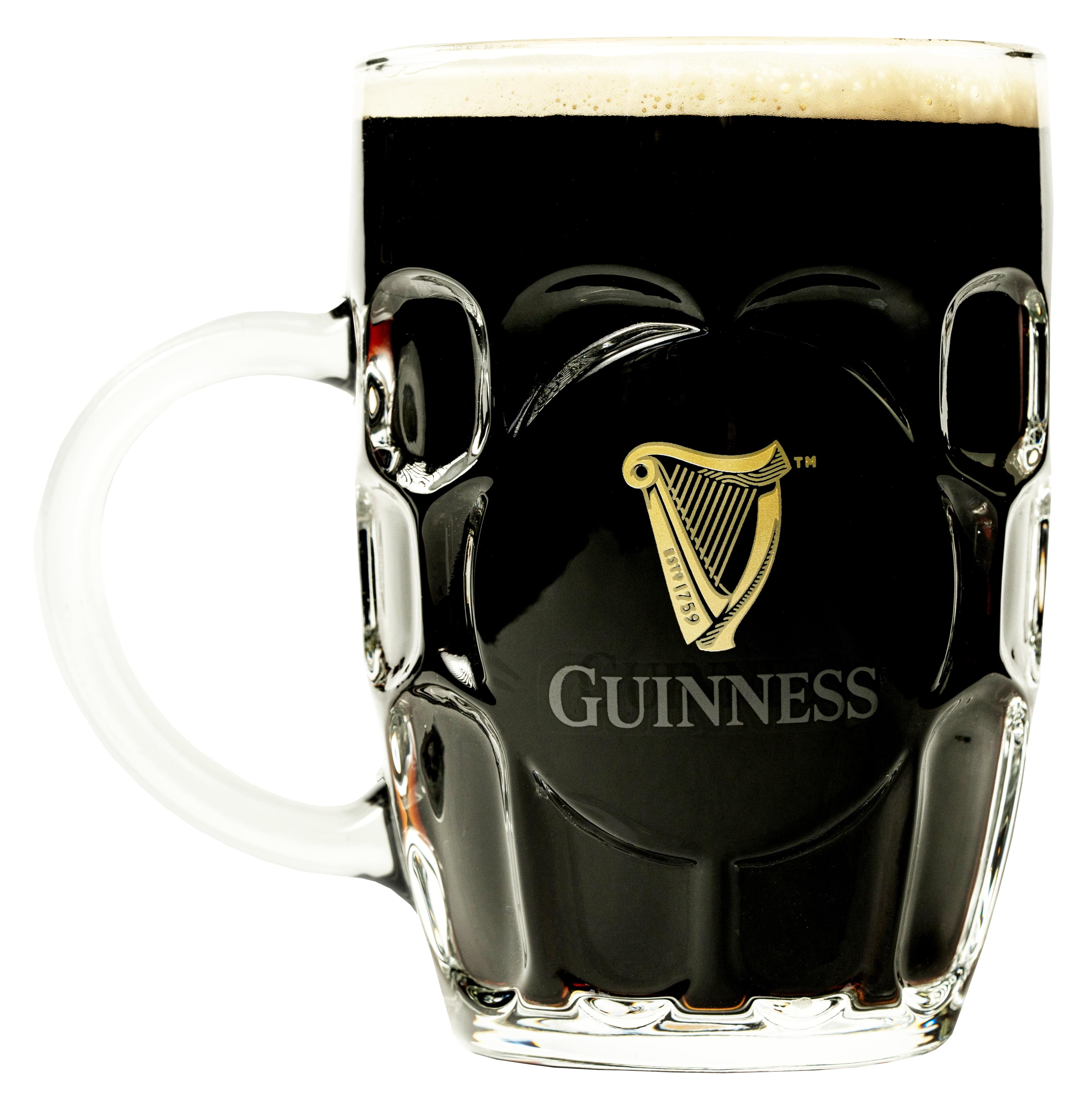 Lot De Deux Chopes à Bière Guinness De 59 cl, Compatibles Avec Le Logo Guinness Harp