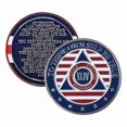 thumbnail image 1 of Stars and Stripes Alcoholics Anonymous Chip with 7th Step Prayer on Back Coin Capsule Included (Available in 1-50 Years), 1 of 4