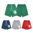 thumbnail image 1 of Pantalones cortos de mezclilla con estampado de lágrimas Kapok, pantalones cortos de verano con el mismo estilo para hombres y mujeres, envío directoGris, 1 of 5