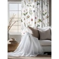 thumbnail image 4 of Sheer Curtains 72 Inches Long, Botanical Flower Semi Sheer Curtains Light Filtering Window Treatment, Spring Watercolor Floral Leaf Plant Privacy Voile Drapes for Living Room Bedroom 52x72 Inch, 4 of 7
