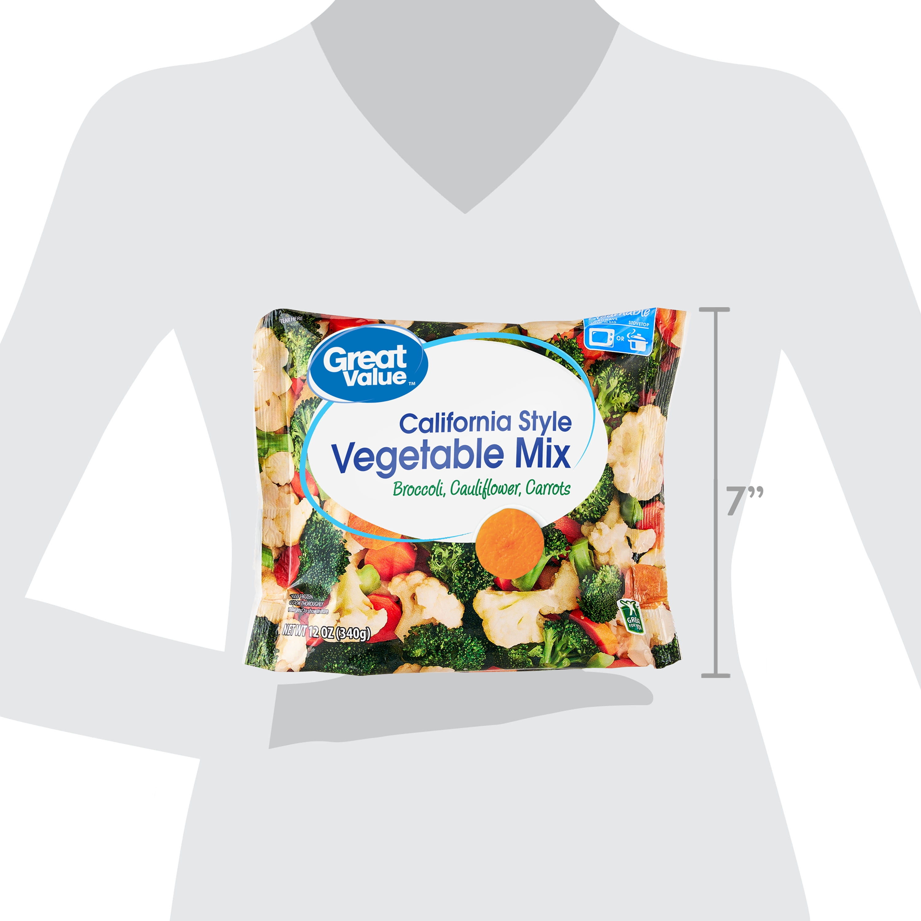 Great Value California Style Vegetable Mix 12 oz Bag Frozen