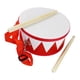 thumbnail image 4 of Batería infantil, tambor de madera, instrumento musical, tambor de mano rítmico. Triángulo rojo, 4 of 9