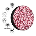thumbnail image 5 of Easygdp Red Flowers Wheel Sun Guard, Spare Tire Cover,Universal Trailer Suv Truck Camper Travel,Easy To Install And Remove -16 Inch, 5 of 9