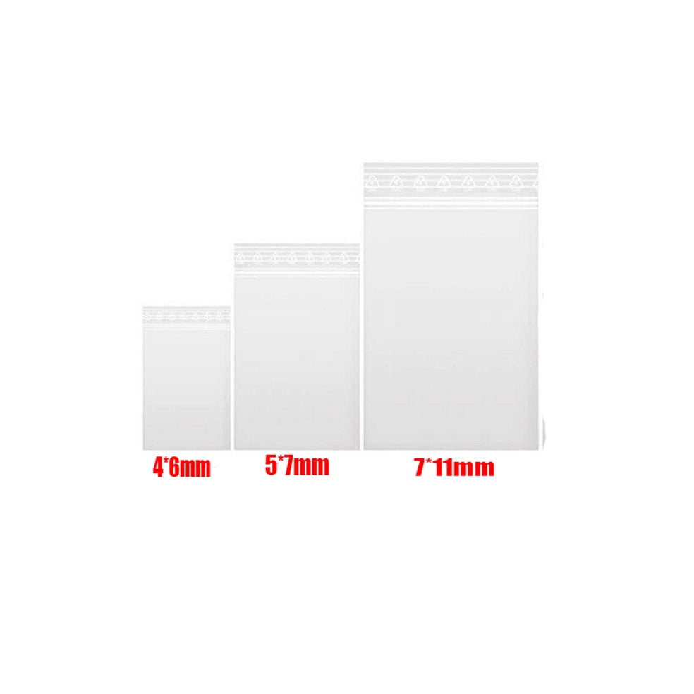 100 Clear Plastic Bags Baggies Baggy Grip Seal Resealable Plastic Zip Lock Lock 