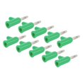 thumbnail image 1 of 10Pcs Solderless Banana Plug ABS Brass Lantern Open Screw Bananas Connectors for Inverters 4mmGreen, 1 of 5