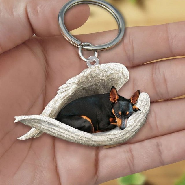 Yeacher Independent Station Cross-border UV Printing Keychain Car Key Pendant Acrylic Creative Cute Dog Animal