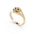 Evil Eye Diamond Signet Ring, 14K Gold Plated 925 Sterling Silver ...