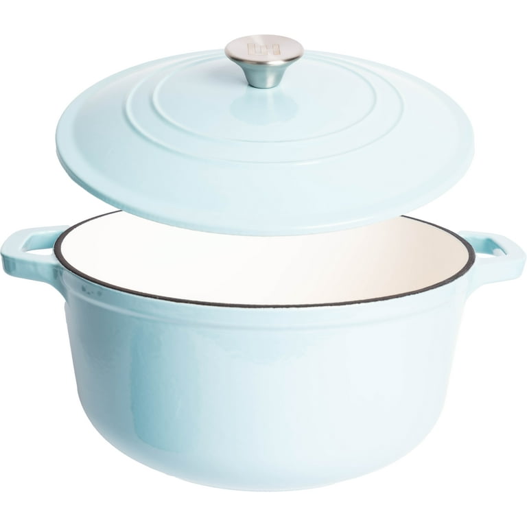 Lexi Home Premium Enameled Cast Iron Dutch Oven with Dual Loop