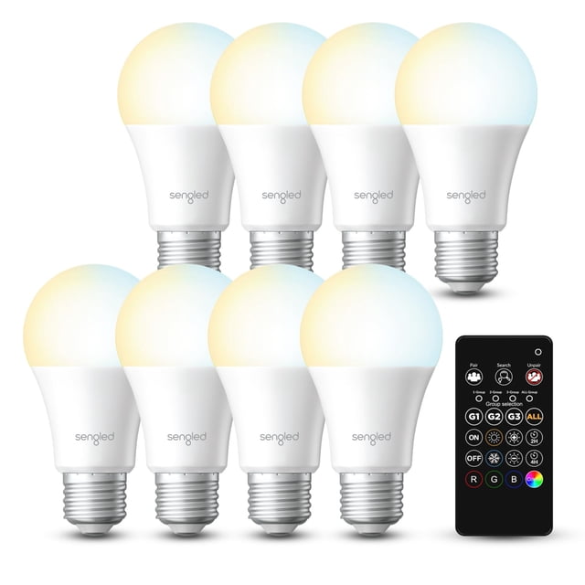Bombillas inteligentes Sengled de modo dual 2700K-6500K (paquete de 8 más 1 mando a distancia)