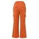 thumbnail image 4 of Pantalones rectos lisos con cintura elástica para mujer - Diseño con tirantes, poliéster, ropa informal - Tallas S-XXL, 4 of 6