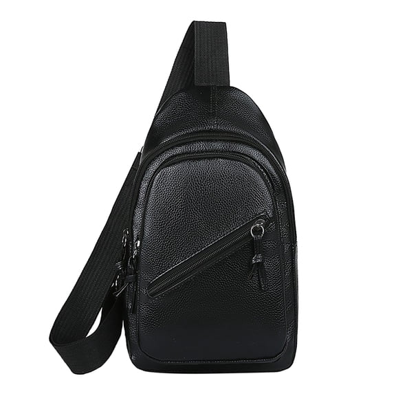 Mepaouo Men's Crossbody Bags Sling Backpack Multipurpose Shoulder Chest Daypack Hiking Fanny Pack(Black)