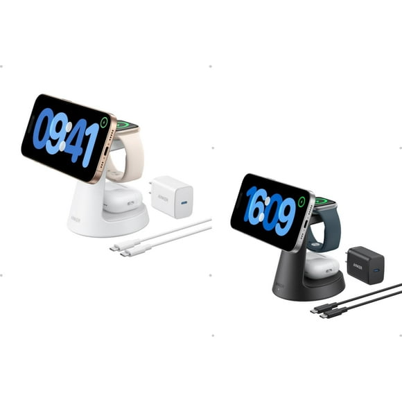 Soporte de cargador inalámbrico 3 en 1 Anker MagGo Qi2 de 15 W