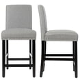 thumbnail image 6 of Spaco 25 Inch Kitchen Chairs with Rubber Wood Legs-Gray, Bar Height Stools, Counter Height Bar Stools for Kitchen, Dining Room, 6 of 12