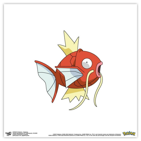 Gallery Pops Pokemon - Magikarp Wall Art, Unframed Version, 12" x 12"