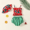 thumbnail image 4 of Hfolob Baby Girl Clothes Boys Girls Sleeveless Watermelon Print Vest Tops Shorts Outfits Kids Clothing Set, 4 of 6