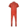 thumbnail image 6 of TAIAOJING Suits For Men Short Sleeved Two Piece Pant Suit Light Color Change Lapel Suit Fashion Half Zip Sports Suit Casual Loose Pant Sets, 6 of 8