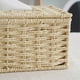 thumbnail image 5 of Cubierta de caja de pañuelos de ratán | Soporte para servilletas facial tejido a mano | Decoración rústica rectangular con cuerda de papel | Café beige | Compatible con pañuelos estándar, 5 of 6