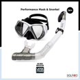 thumbnail image 4 of Dolfino Pro Gemini Adult Mask and Snorkel Combo - Silver, 4 of 6