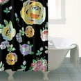 thumbnail image 5 of Artistic Wildflower and Bee Shower Curtain 72x84, Bright Botanical Garden Decor for Bathroom, 5 of 5