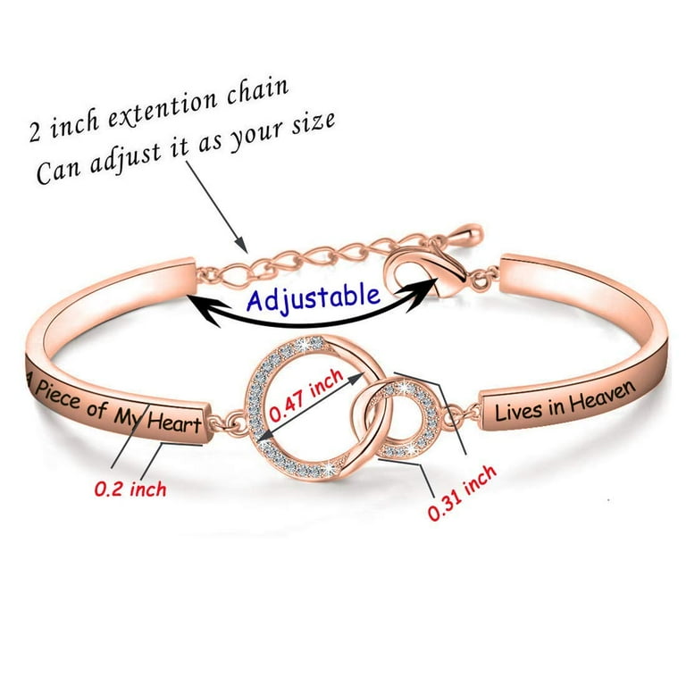 A piece of my heart lives in heaven best sale bracelet