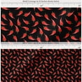 thumbnail image 2 of Soimoi Black Cotton Poplin Fabric Chilli Vegetable Fabric Prints By Yard 58 Inch Wide, 2 of 7