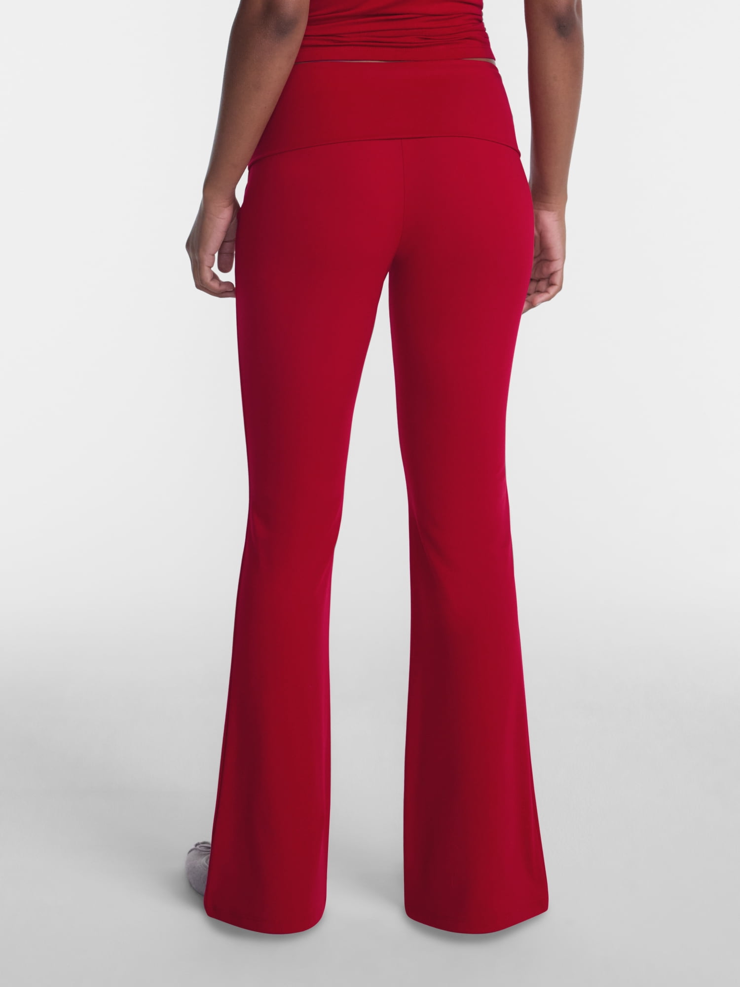 No Boundaries Foldover Flare Pants, 31.25" Inseam, Women’s XXS-XXL