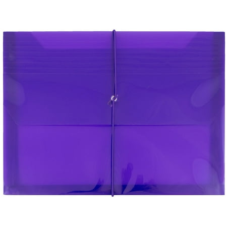 UPC: 0799418482255 | JAM Plastic Elastic Envelope  9.8x13x2.6  Purple  2 5/8 Expansion  1/Pack