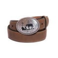 thumbnail image 2 of Nocona N4422444-28 Boys Cowboy Prayer Belt & Buckle, Medium Brown Distressed - Size 28, 2 of 3