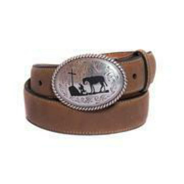 Nocona N4422444-22 Boys Cowboy Prayer Belt Buckle, Medium