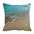 thumbnail image 1 of EREHome Étoile de Mer sur une Plage de Sable Housse d'Oreiller Ensemble 18x18 Pouces, 1 of 1