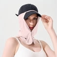 thumbnail image 5 of VONCOS Pink UPF 50+ Sun Shade for Hats Detachable Neck Gaiter Breathable Quick Dry Adjustable Baseball Cap Neck Flap for Outdoor Hiking Fishing,Size Free Size, 5 of 5