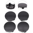 thumbnail image 3 of Carbon Fiber Finish Wheel Center Cap Covers Set for Car Hubs Size 60mm, 3 of 10