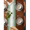 thumbnail image 2 of Ldtrchee Green White Ombre Table Runner 72 Inches, Modern Gradient Abstract Art Bed Runner Dresser Scarves Tabletop for Indoor Outdoor Parties/Ceremony/Banquet, 16" x 72", 2 of 8