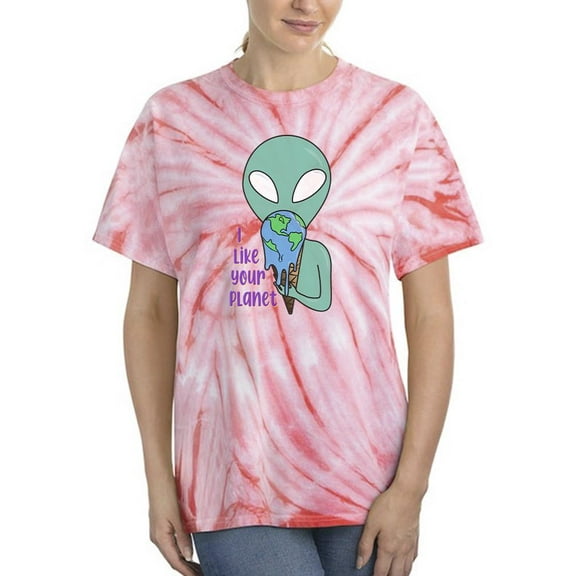 I Like Your Planet Tie Dye Cyclone Women -Smartprints Designs, Female Medium