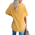 thumbnail image 2 of Women's Plus Size T Shirts Oversized Casual Tees Short Sleeves Loose Fit Breathable Solid Color Crew Neck Blouses Fashion Basic Tees, 2 of 3
