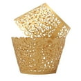 thumbnail image 2 of Hariumiu Kitchen Cupcake Wrappers Pack of 12/48 Filigree Artistic Bake Cake Paper Cups Little Vine Lace Laser Cut Liner Baking Cup Muffin Case Trays for Wedding Party Birthday Decoration, 2 of 10